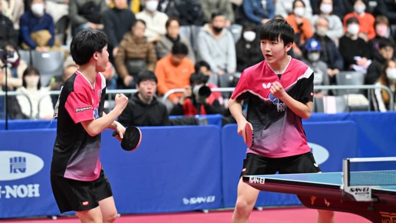 快進撃の中学生・岩井田駿斗/中野琥珀ペア「来年は2位から1位になれるように」＜全日本卓球2025＞