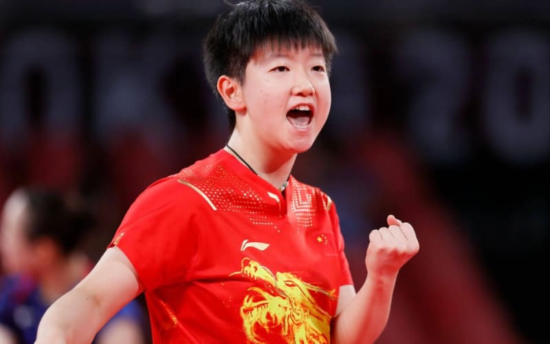 ＜卓球＞中国のエース・孫穎莎が試合中に人差し指を…、ネットユーザーが感心