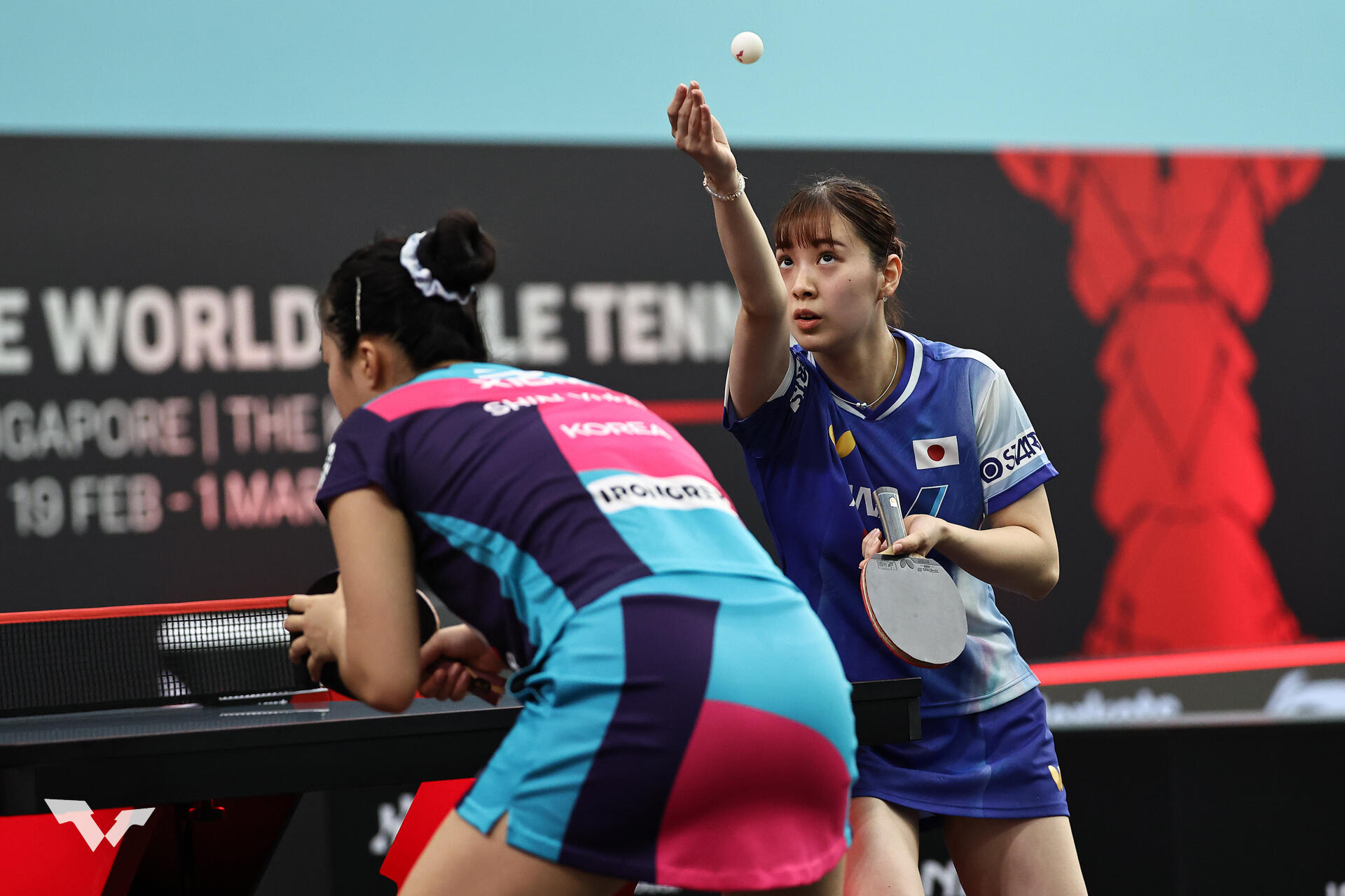 長﨑美柚「最後に勝ててよかった」韓国のエースとの国際ペアでベスト4進出【卓球 シンガポールスマッシュ】